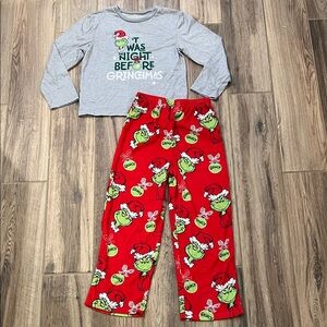 Grinchmas Kids Pajamas Set - Gray and Red